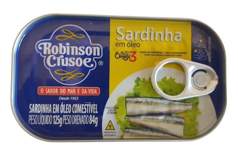 ROBINSON CRUSOE SARDINHA COM ÓLEO ROBINSON CRUSOE SARDINHA COM ÓLEO