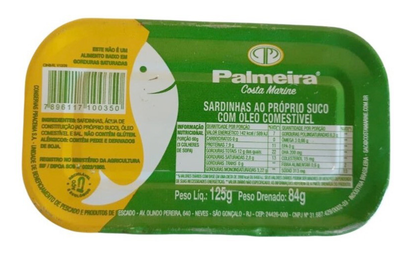 PALMEIRA SARDINHA COM ÓLEO PALMEIRA SARDINHA COM ÓLEO