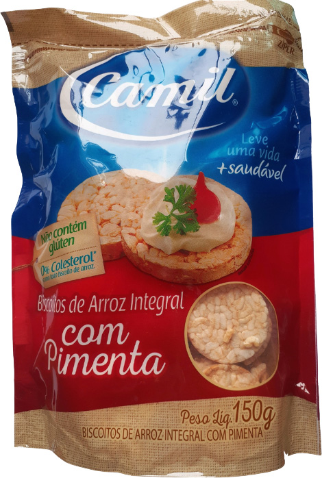 CAMIL BISCOITO DE ARROZ INTEGRAL COM PIMENTA