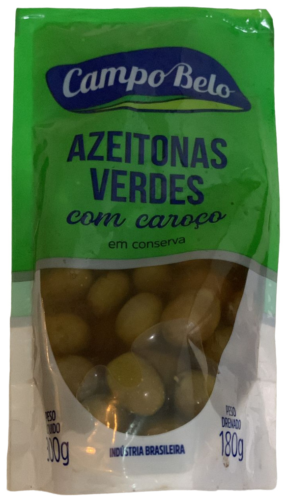CAMPO BELO AZEITONAS VERDES COM CAROÇO EM CONSERVA