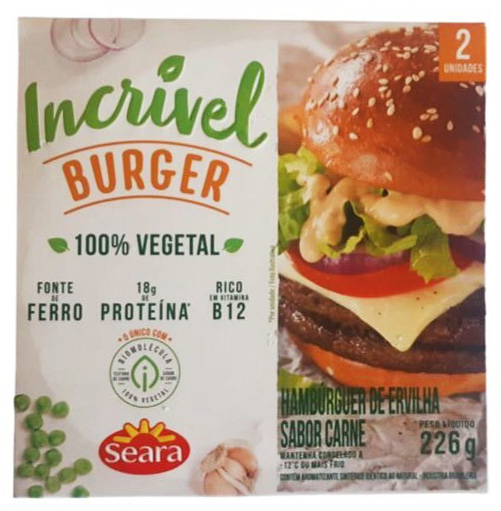 INCRÍVEL BURGER HAMBÚRGUER VEGETAL