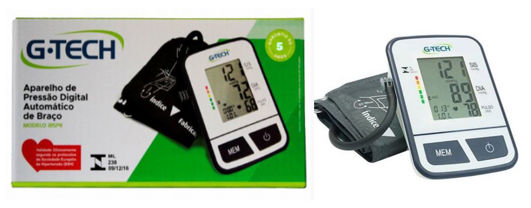 G-TECH MEDIDOR DE PRESSÃO ARTERIAL DE BRAÇO - BSP11