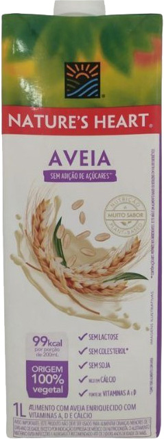 NATURE'S HEART BEBIDA VEGETAL À BASE DE AVEIA