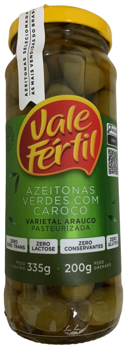 VALE FÉRTIL AZEITONAS VERDES COM CAROÇO
